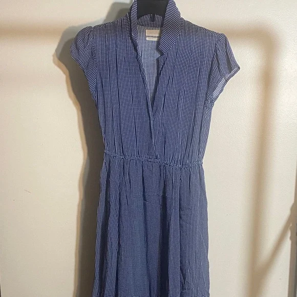 Urban Outfitters Navy Checkered Midi Dress - Picture 1 of 6